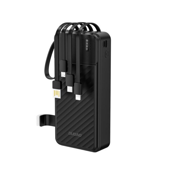 204540_1 Dudao K11 Pro 20000mAh Powerbank with Built-in Cables - Blackeng
