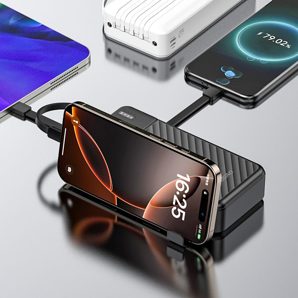 204540_6 Dudao K11 Pro 20000mAh Powerbank with Built-in Cables - Blackeng