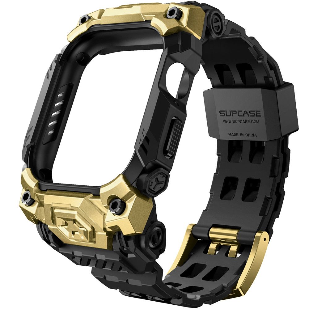 CREATOR: gd-jpeg v1.0 (using IJG JPEG v62), quality = 80 Supcase Unicorn Beetle Ore Case for Apple Watch 10/11 (46 mm) - Black and Goldeng