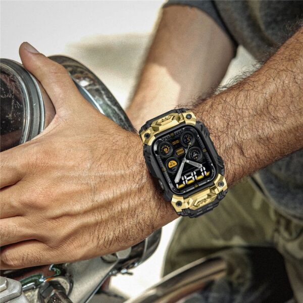 CREATOR: gd-jpeg v1.0 (using IJG JPEG v62), quality = 80 Supcase Unicorn Beetle Ore Case for Apple Watch 10/11 (46 mm) - Black and Goldeng