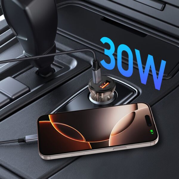 CREATOR: gd-jpeg v1.0 (using IJG JPEG v62), quality = 80 Tech-Protect CC01 30W 2-Port USB-A / USB-C Car Charger - Blackeng