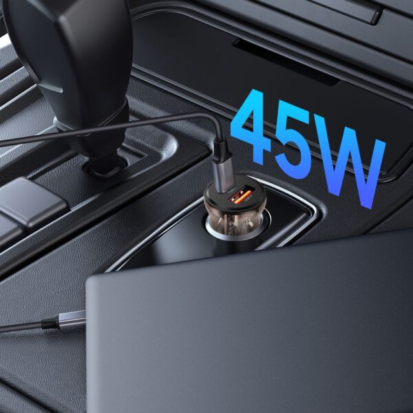 Tech-Protect CC01 45W 2-Port USB-A / USB-C Car Charger - Blackeng