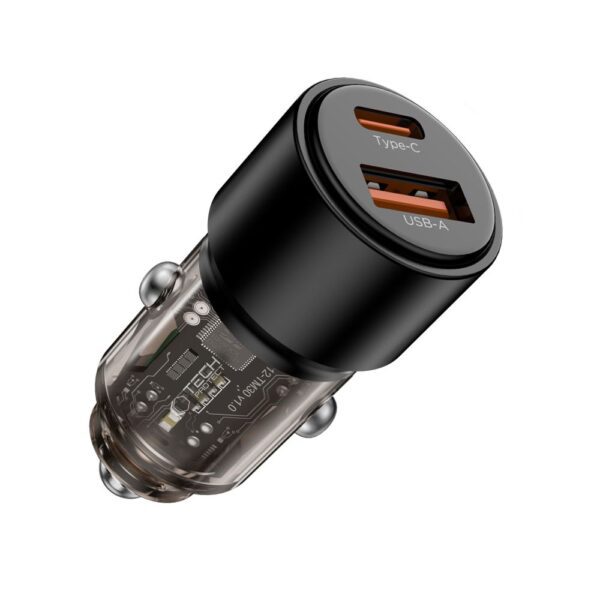 CREATOR: gd-jpeg v1.0 (using IJG JPEG v62), quality = 80 Tech-Protect CC03 95W 2-Port USB-A / USB-C Car Charger - Blackeng