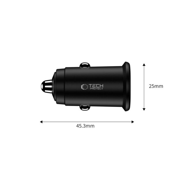 Tech-Protect CC02 35W Car Charger 2-Port USB-C / USB-A - Blackeng