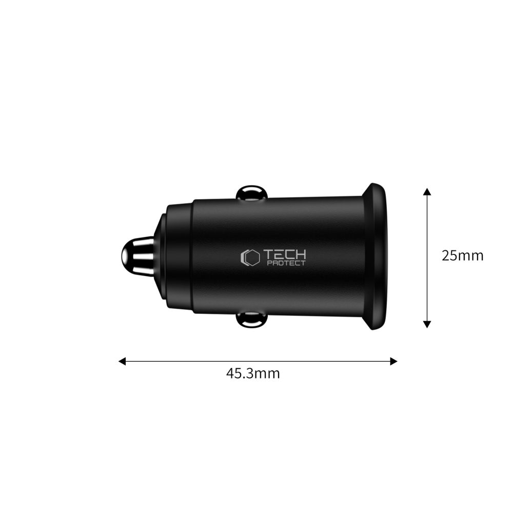Tech-Protect CC02 35W Car Charger 2-Port USB-C / USB-A - Blackeng