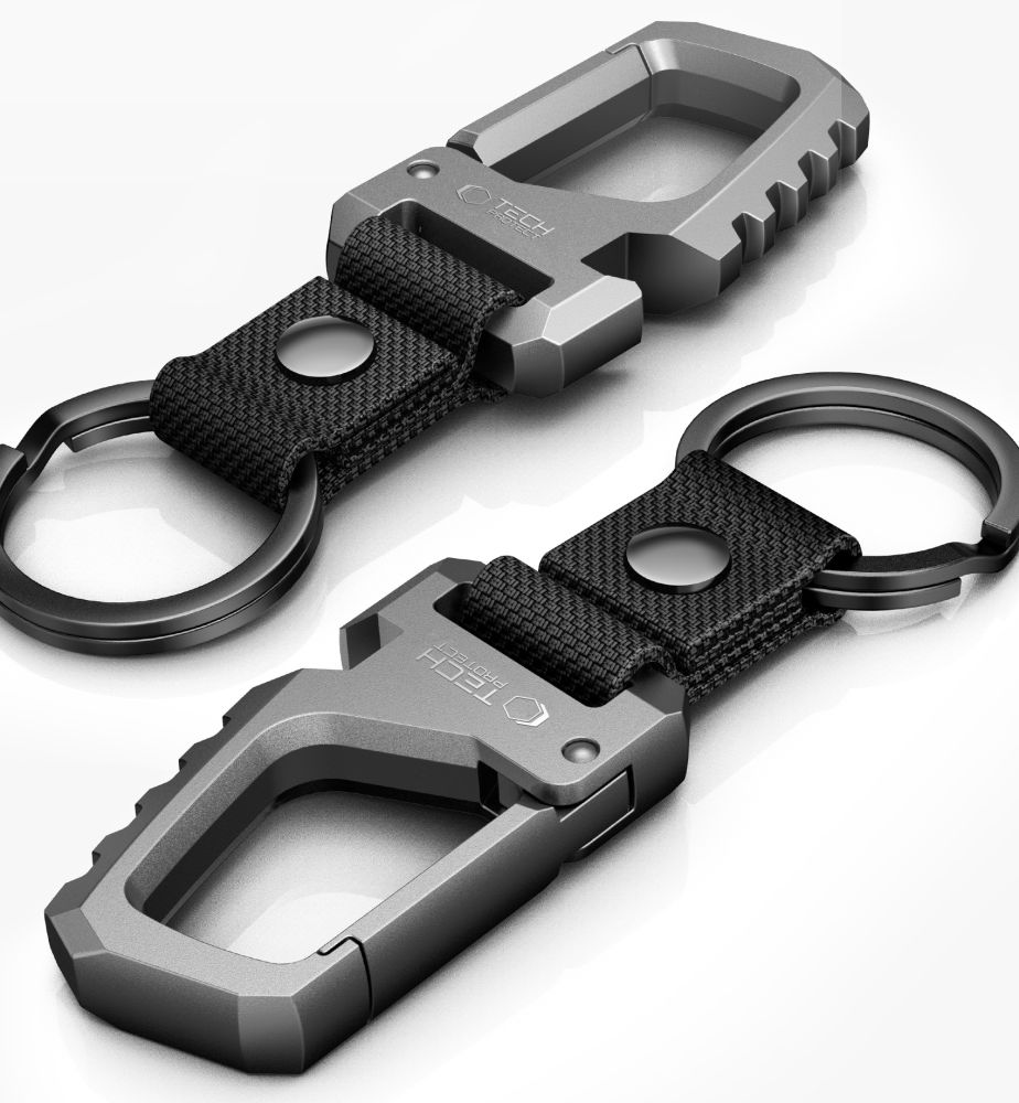 Tech-Protect Slidelock Keychain - Black and Grayeng