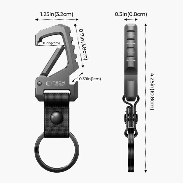 Tech-Protect Slidelock Keychain - Black and Grayeng