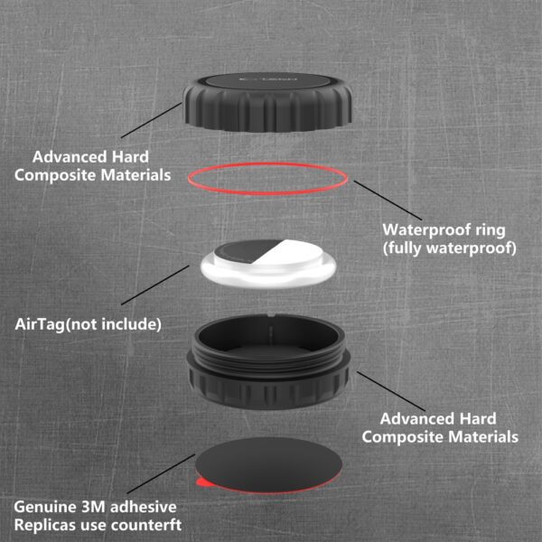 Etui Tech-Protect 3M Pouch na Apple AirTag 1 / 2 - czarnepol