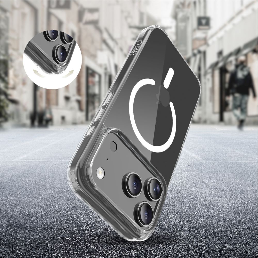 Tech-Protect Flexair Hybrid CC MagSafe Case for iPhone 17 Pro Max - Cleareng