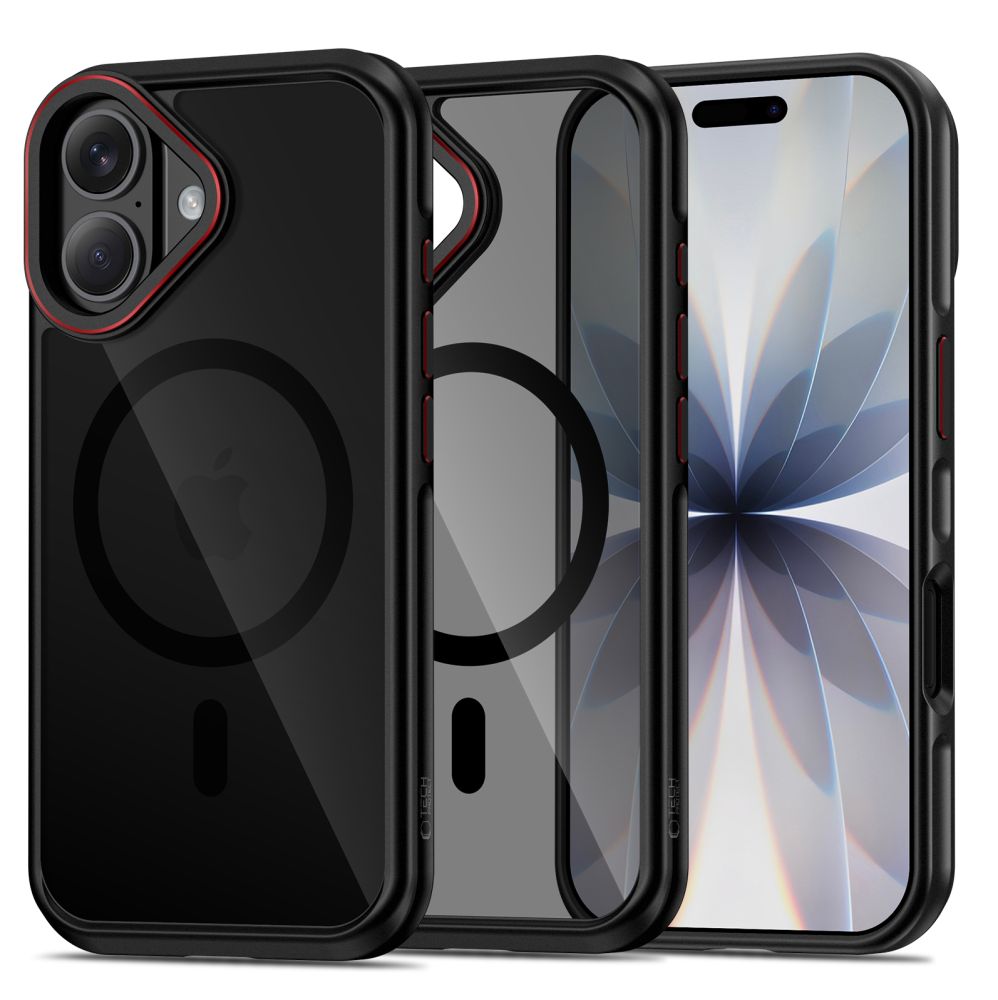 Tech-Protect MagHybrid MagSafe Case for iPhone 17 - Black and Redeng