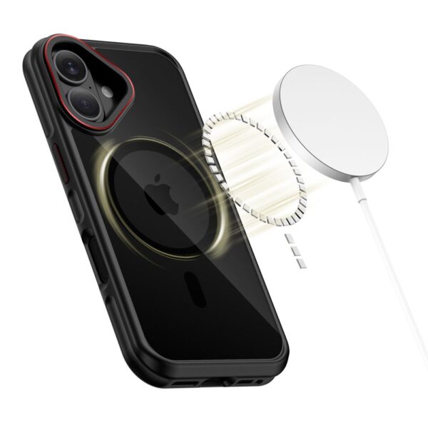 Tech-Protect MagHybrid MagSafe Case for iPhone 17 - Black and Redeng