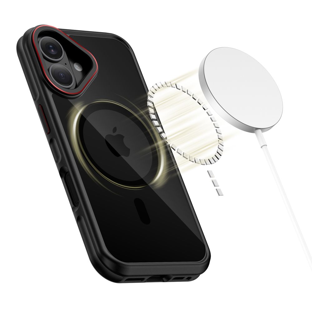Tech-Protect MagHybrid MagSafe Case for iPhone 17 - Black and Redeng