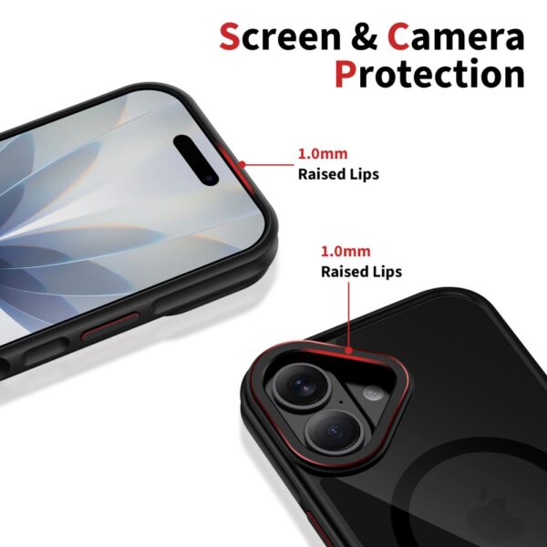 Tech-Protect MagHybrid MagSafe Case for iPhone 17 - Black and Redeng