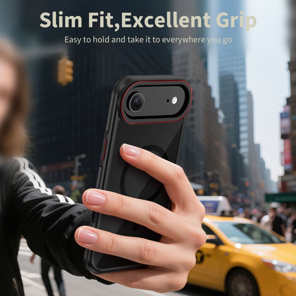 Tech-Protect MagHybrid MagSafe Case for iPhone Air - Black and Redeng