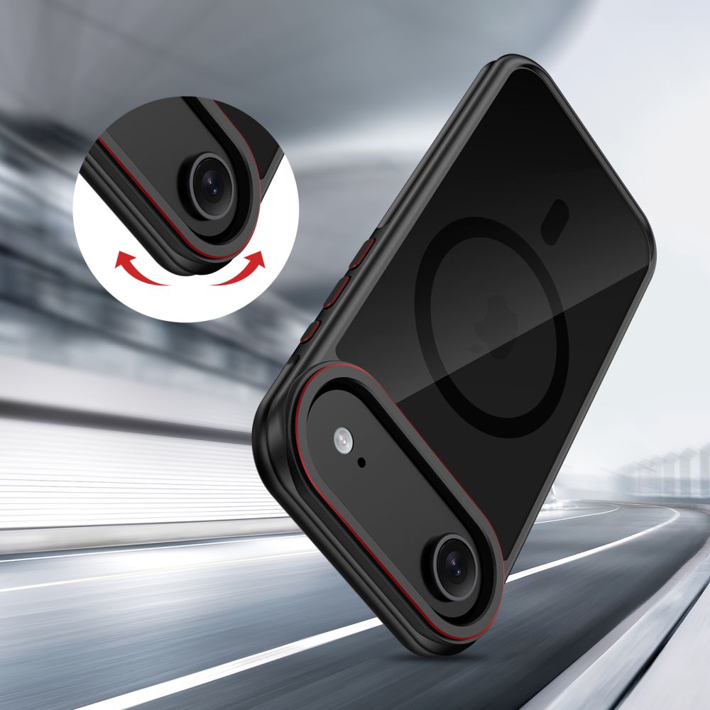 Tech-Protect MagHybrid MagSafe Case for iPhone Air - Black and Redeng