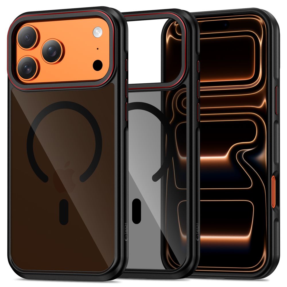 Tech-Protect MagHybrid MagSafe Case for iPhone 17 Pro - Black and Redeng