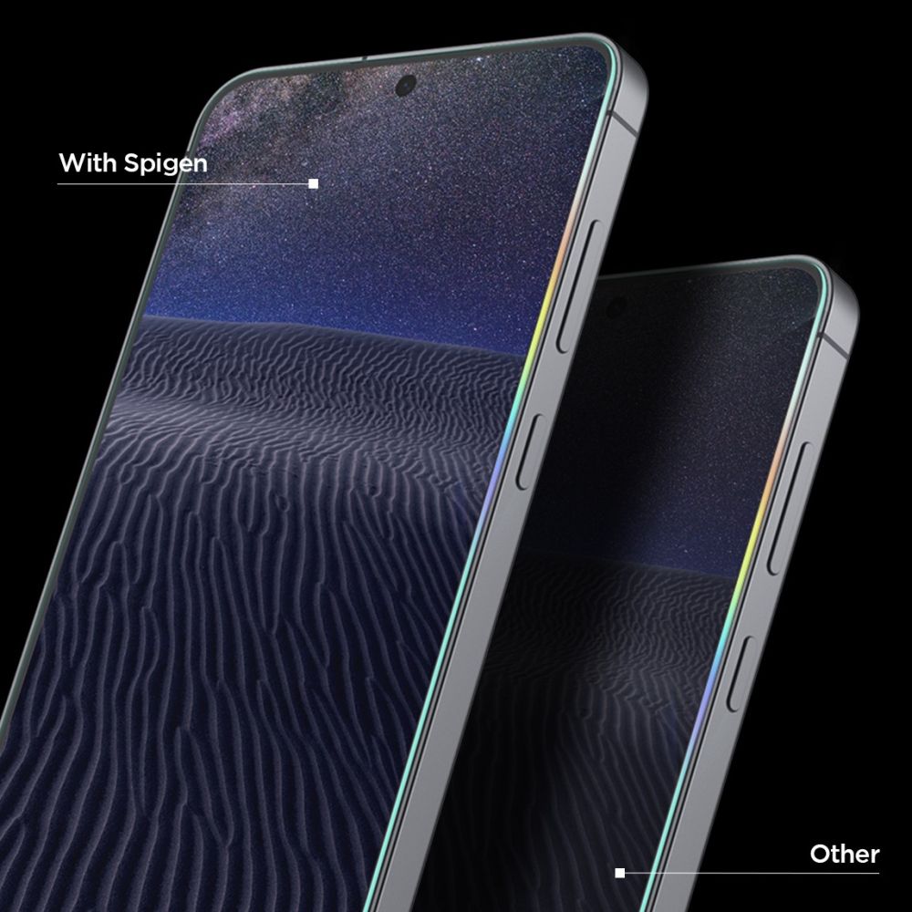 CREATOR: gd-jpeg v1.0 (using IJG JPEG v62), quality = 80 Spigen Glas.tR "EZ Fit Pro" Tempered Glass 2-pack for Samsung Galaxy S25 FEeng