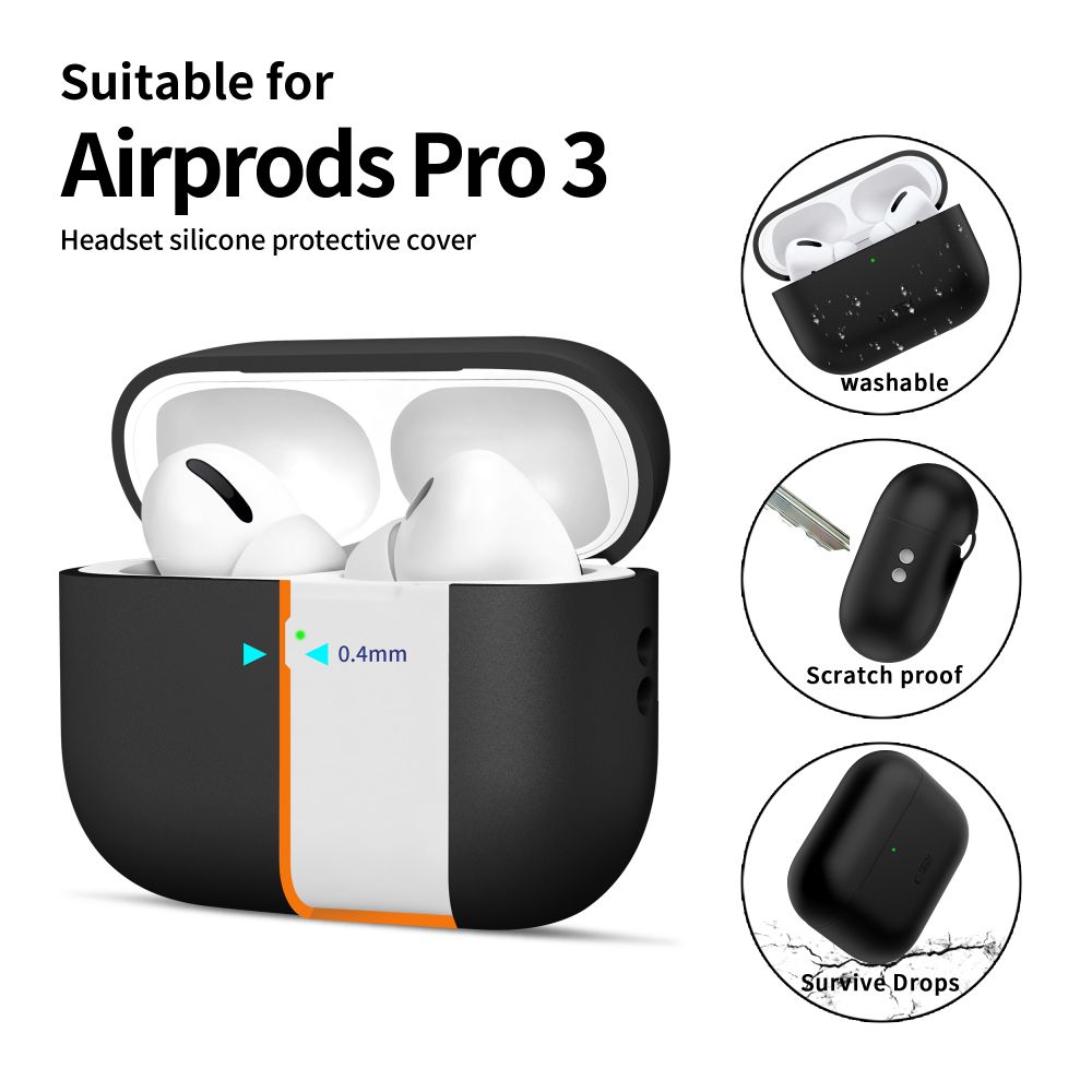 Tech-Protect Silicone Case for AirPods Pro 3 - Blackeng