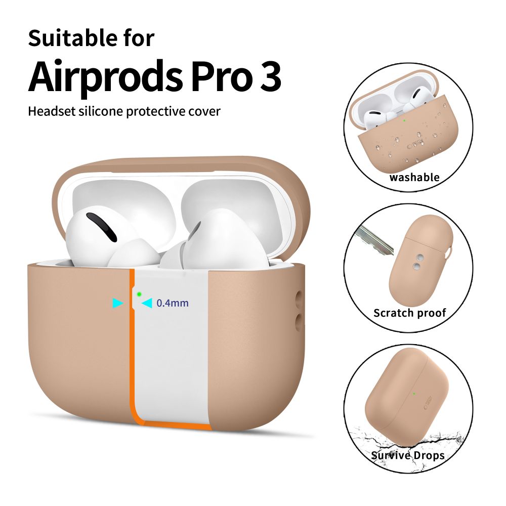 Tech-Protect Silicone Case for AirPods Pro 3 - Beigeeng