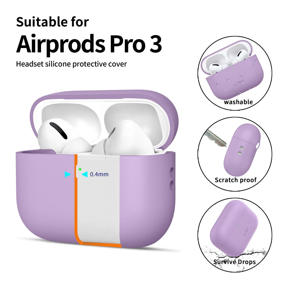 Tech-Protect Silicone Case for AirPods Pro 3 - Purpleeng