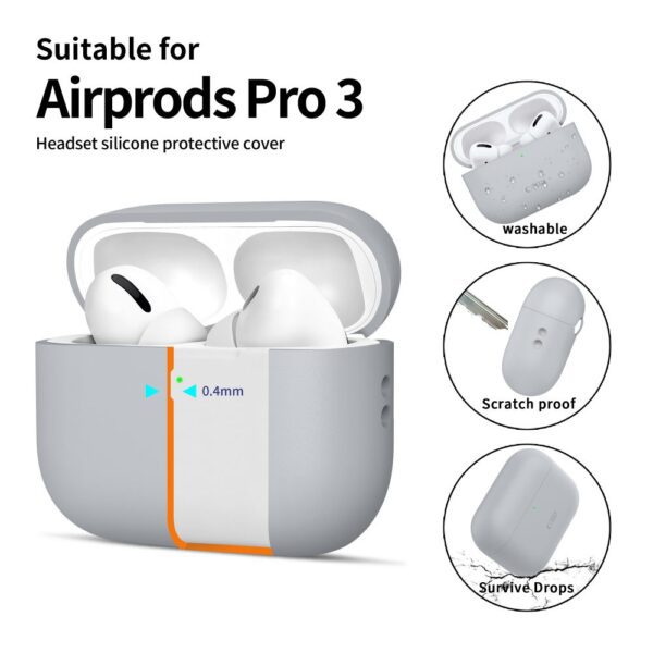 Tech-Protect Silicone Case for AirPods Pro 3 - Grayeng