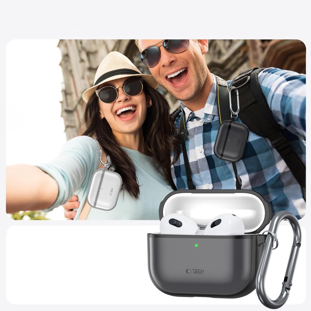 Tech-Protect Silicone Case for AirPods Pro 3 - Matte Blackeng