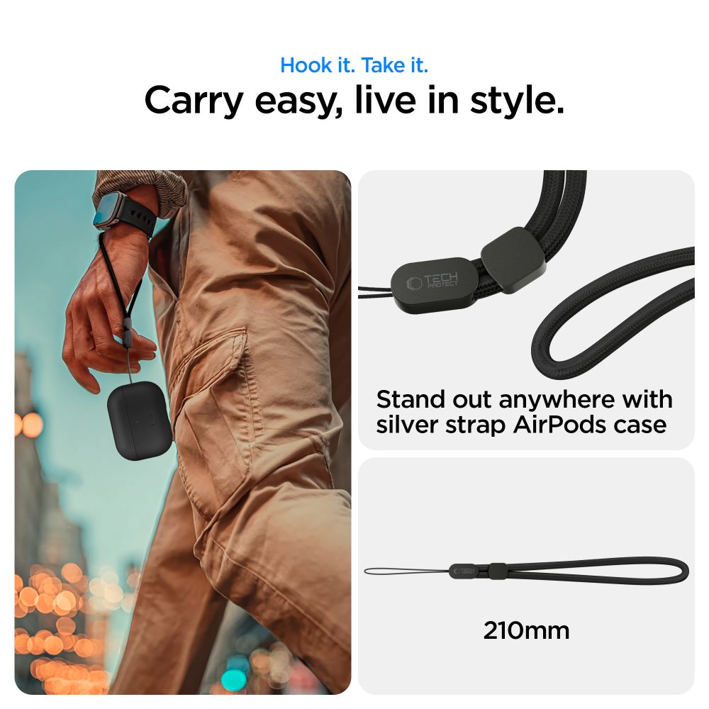 Tech-Protect NaturalFit Case for AirPods Pro 3 - Blackeng
