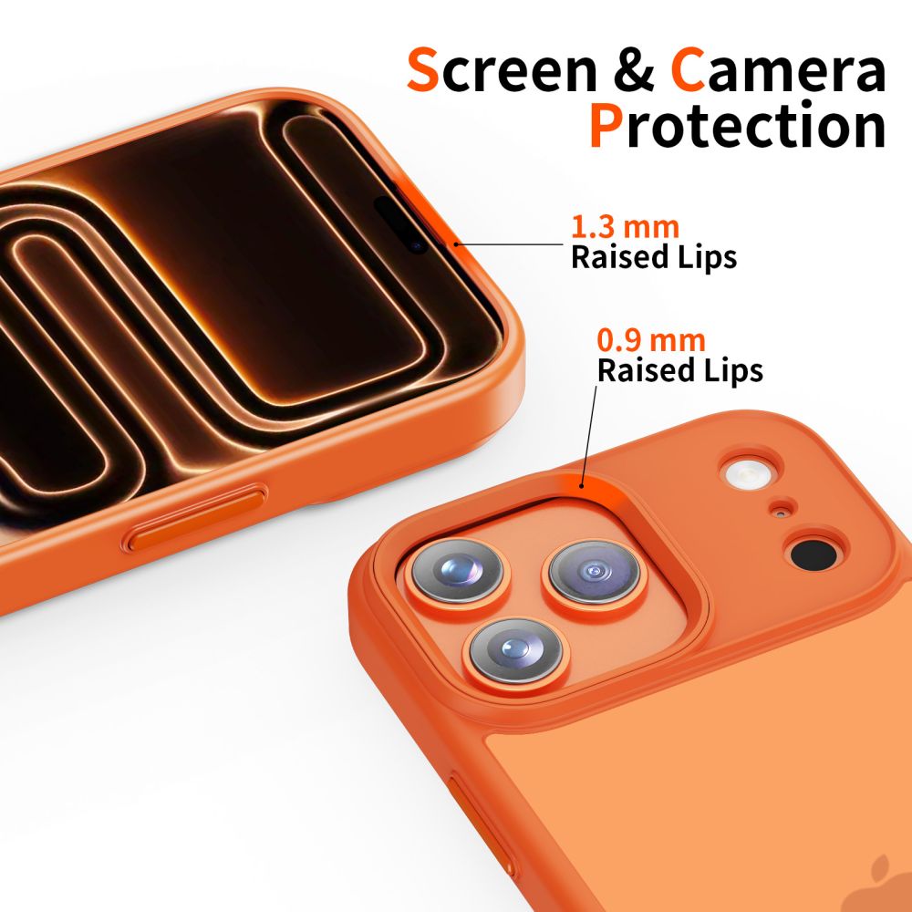 Tech-Protect MagMat case for iPhone 17 Pro - orange and matteeng