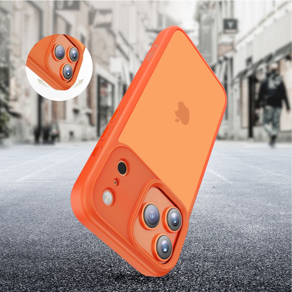 Tech-Protect MagMat case for iPhone 17 Pro - orange and matteeng