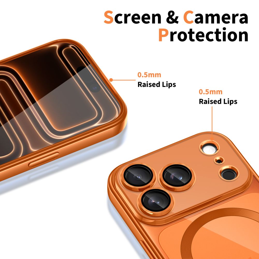 Tech-Protect MagFlex MagSafe Case for iPhone 17 Pro - Transparent Orangeeng