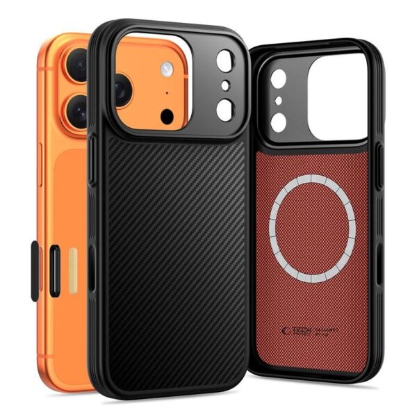 Tech-Protect Kevlar Aramid MagSafe case for iPhone 17 Pro Max - blackeng