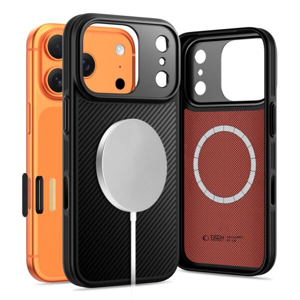 Tech-Protect Kevlar Aramid MagSafe case for iPhone 17 Pro Max - blackeng