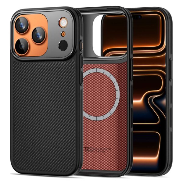 Tech-Protect Kevlar Aramid MagSafe case for iPhone 17 Pro Max - blackeng