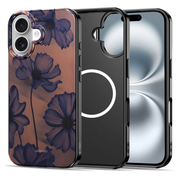 Tech-Protect Lamano MagSafe case for iPhone 16 - brown-purpleeng