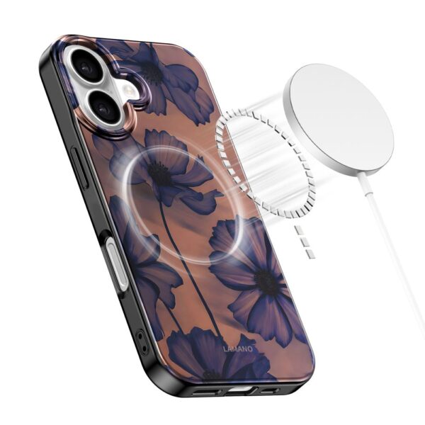 Tech-Protect Lamano MagSafe case for iPhone 16 - brown-purpleeng