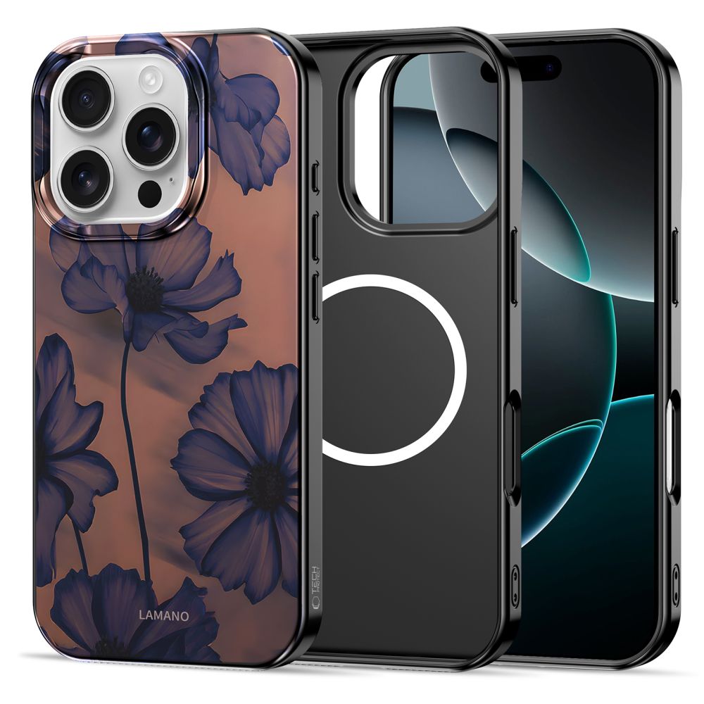 Tech-Protect Lamano MagSafe case for iPhone 16 Pro - brown-purpleeng