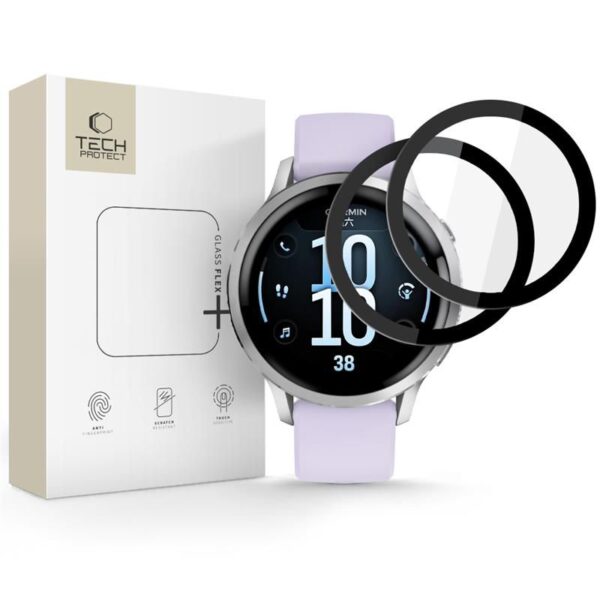 Tech-Protect Glass Flex+ 2-pack for Garmin Venu 4 41mm - blackeng