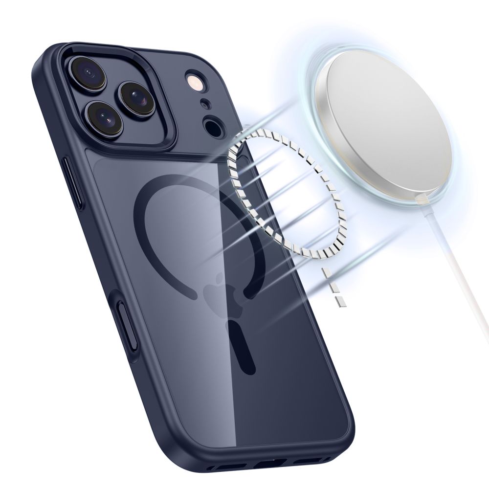 Tech-Protect MagMat MagSafe Case for iPhone 17 Pro Max - Transparent - Navy Blueeng
