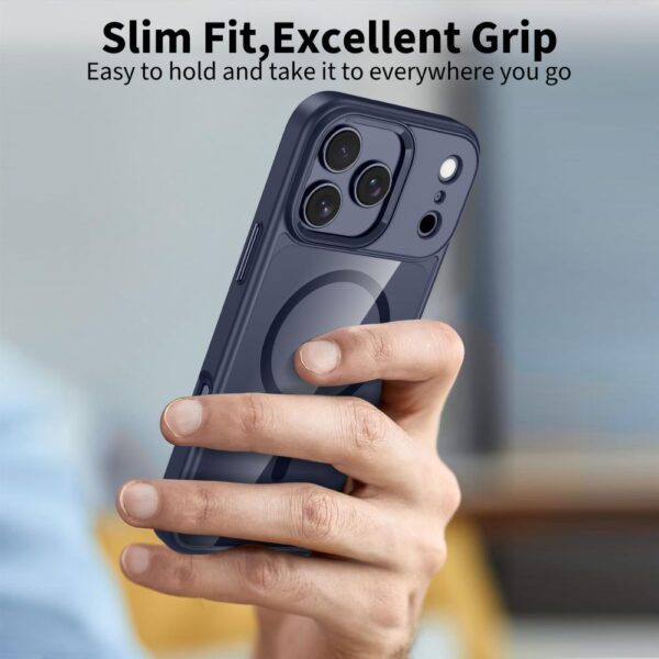 Tech-Protect MagMat MagSafe Case for iPhone 17 Pro Max - Transparent - Navy Blueeng