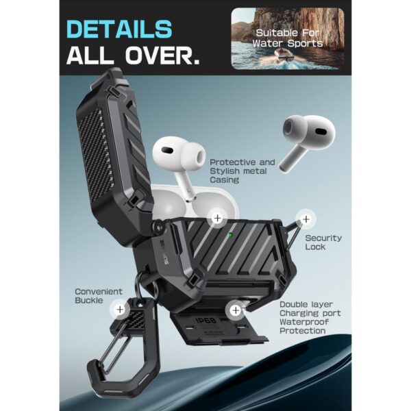 Supcase Unicorn Beetle Pro MagSafe IP68 Case for AirPods Pro 3 - Blackeng