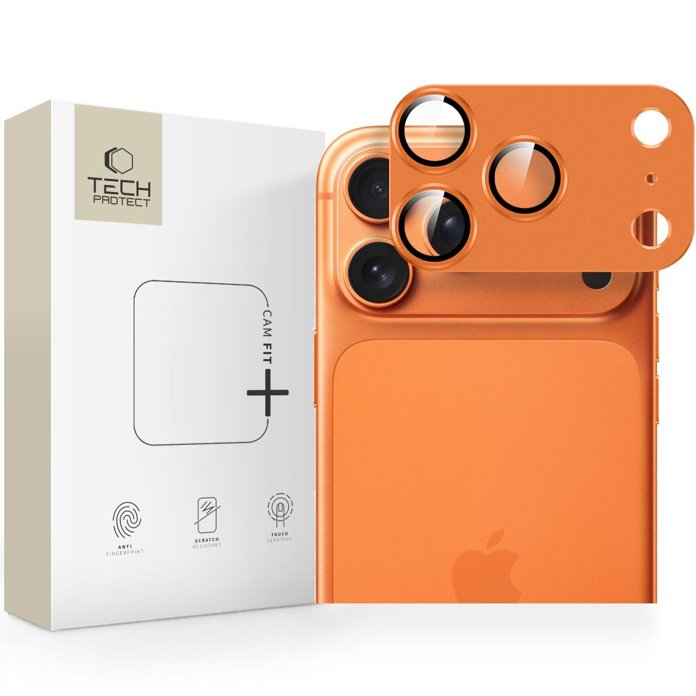 Tech-Protect Camfull Fit+ Camera Lens Glass for iPhone 17 Pro Max - Orangeeng