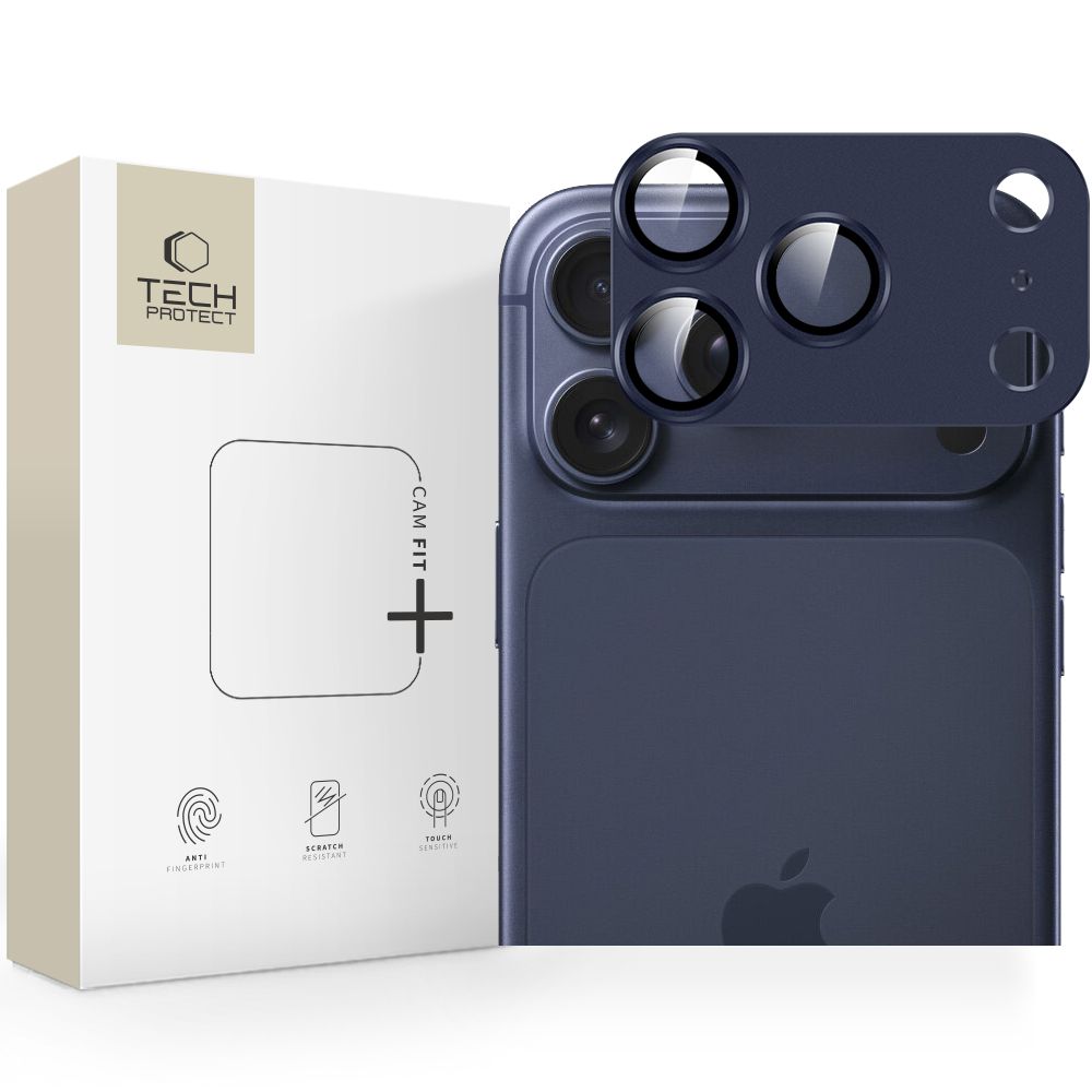Tech-Protect Camfull Fit+ Camera Lens Glass for iPhone 17 Pro Max - Navy Blueeng