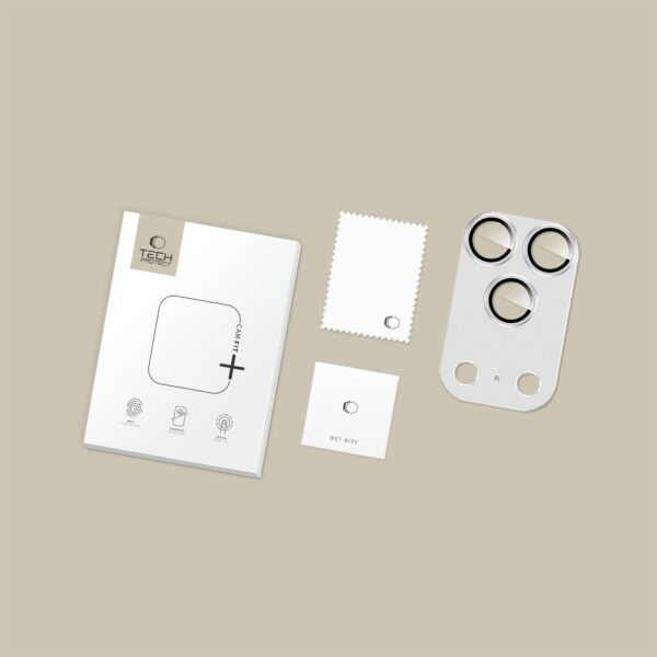 Tech-Protect Camfull Fit+ Camera Lens Glass for iPhone 17 Pro Max - Silvereng