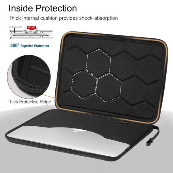 Tech-Protect Hardpouch Laptop Case 13-14 - Black and Orangeeng