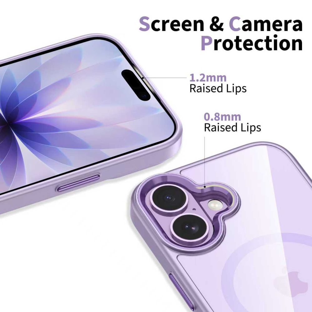 CREATOR: gd-jpeg v1.0 (using IJG JPEG v62), quality = 80 Tech-Protect MagMat MagSafe Case for iPhone 17 - Transparent Purpleeng
