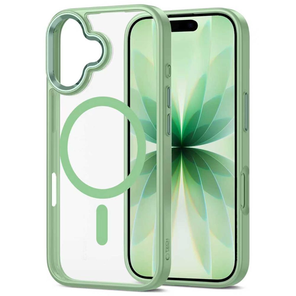 Tech-Protect MagMat MagSafe Case for iPhone 17 - Transparent Greeneng