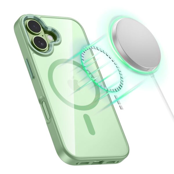 Tech-Protect MagMat MagSafe Case for iPhone 17 - Transparent Greeneng