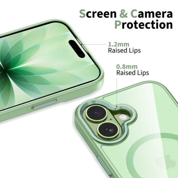 Tech-Protect MagMat MagSafe Case for iPhone 17 - Transparent Greeneng