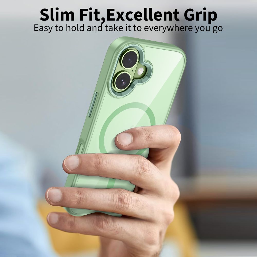 Tech-Protect MagMat MagSafe Case for iPhone 17 - Transparent Greeneng