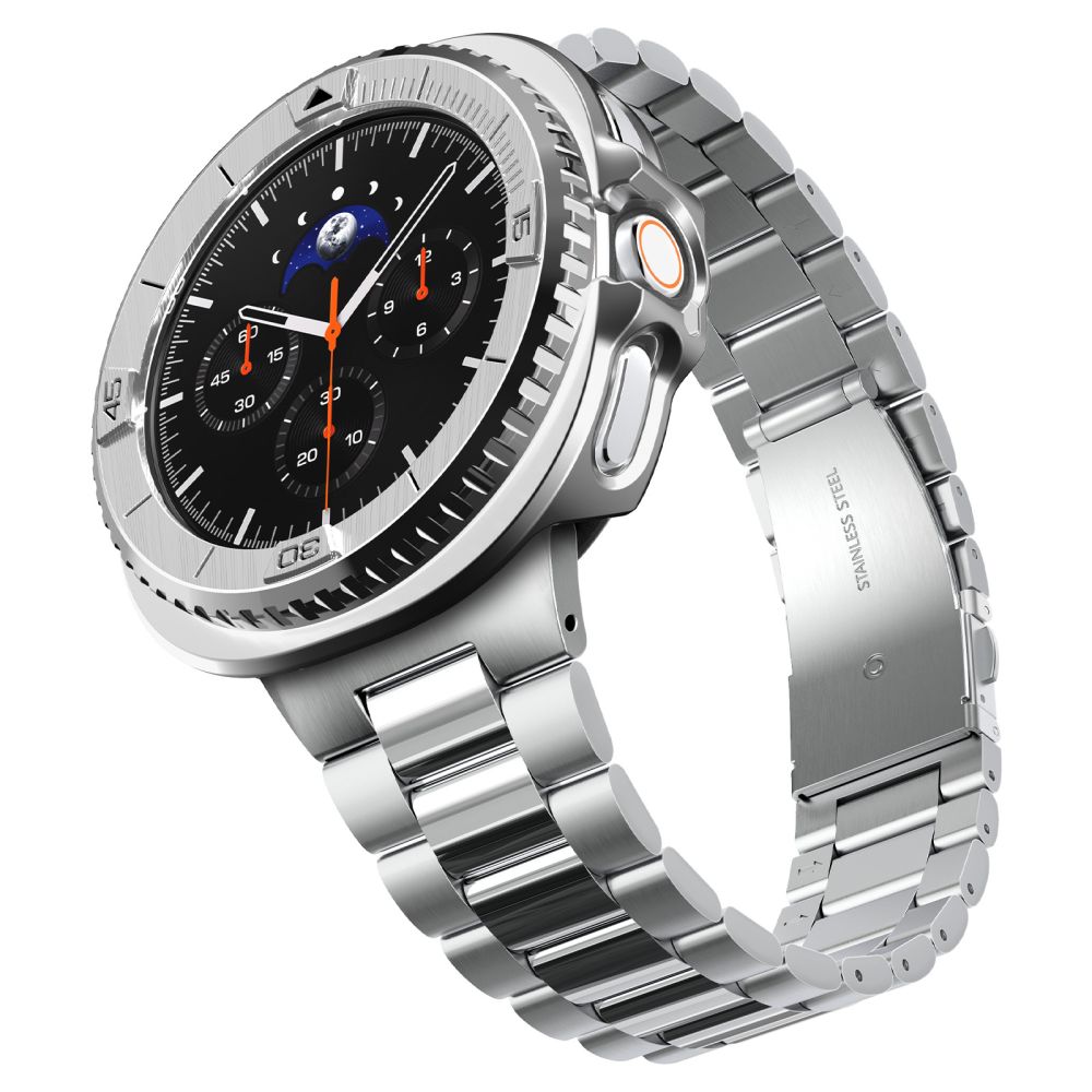 Spigen Bezel Tune Pro Pilot Cover for Samsung Galaxy Watch 8 Classic 46mm - Silvereng